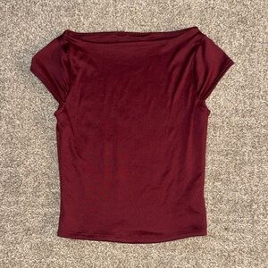 Elegant Burgundy Women's Top